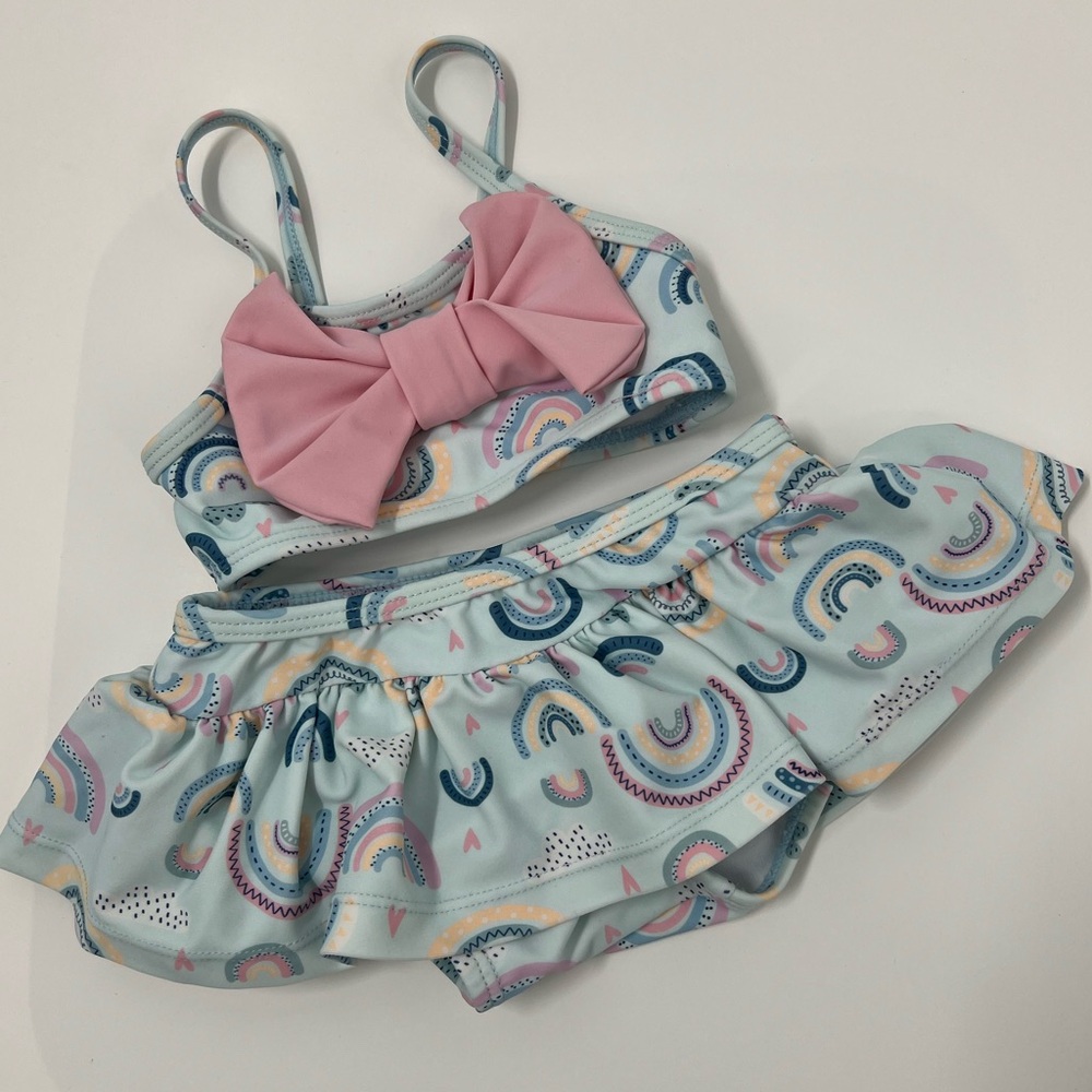 Ruffle Butts rainbow bikini